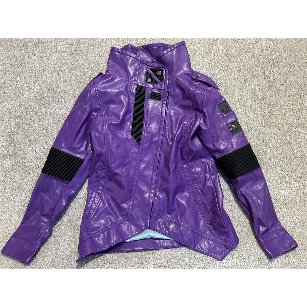 Bioware Mass Effect Andromeda Purple Faux Leather Jacket‎ M